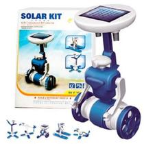 Kit Robo Solar 6 Em 1 Brinquedo De Montar Helicoptero Dinoss