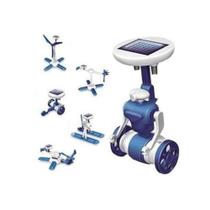 Kit robo solar 6 em 1 robotica brinquedo educativo de montar helicoptero ventoinha