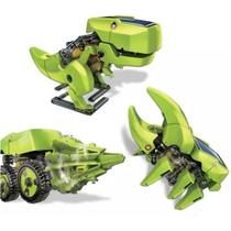 Kit robo solar brinquedo de montar 3 em 1 dinossauro trator educativo robotica com placa de energia
