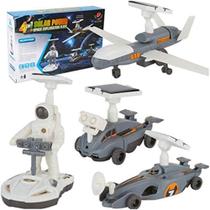Kit robotica 4 em 1 infantil robo solar educativo exploração lunar montagem criativa