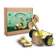 Kit Robótica Educacional STEM Carrinho Combate Machado Giant Spirit MDF
