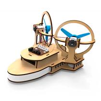 Kit Robótica Educacional STEM Montagem Barco MDF