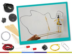 Kit Robótica para montagem do Boneco Motriz DIY - Labirinto Elétrico - Inspiração Maker Kit Robótica para montagem do Boneco Motriz DIY - Labirinto Elétrico - Inspiração Maker