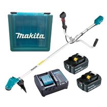 Kit Roçadeira LXT Punho "U" Brushless DUR190UZX1 + 2 Baterias 18V 5Ah + Carregador DC18WC Bivolt + Maleta Plástica Makita