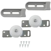 Kit roda 1 porta de correr guarda roupa c/ rolamento e guia