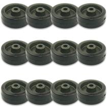 Kit Roda 312 Ferro c/ Borracha 150kg para máquinas (12 un) Kit Roda 312 Ferro c/ Borracha 150kg para máquinas (12 un)