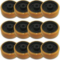Kit Roda 312 Ferro c/ Poliuretano 170kg para Carrinhos 12un Kit Roda 312 Ferro c/ Poliuretano 170kg para Carrinhos 12un
