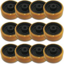 Kit Roda 312 Ferro Com Poliuretano 170Kg Para Carrinhos 12Un Kit Roda 312 Ferro Com Poliuretano 170Kg Para Carrinhos 12Un