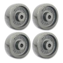 Kit Roda 4 Pol 414 Ferro Fundido 300kg p/ Carrinhos (4 un)