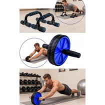 Kit Roda Abdominal + Barras Flexão P/ Treino Completo Kit Roda Abdominal + Barras Flexão P/ Treino Completo
