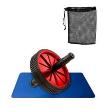 Kit Roda Abdominal Dupla Gold Sports Action Tapete de Eva e Sacola Transporte
