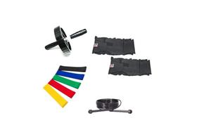 Kit Roda Abdominal+ Par de Caneleira 3kg+5 Mini Band+ Corda