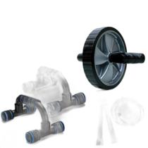 Kit Roda Abdominal Rolinho Com Apoio Flexão Tríceps E Corda Kit Roda Abdominal Rolinho Com Apoio Flexão Tríceps E Corda