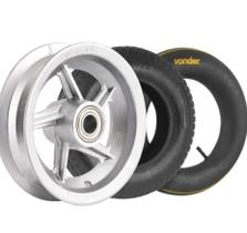 Kit Roda Aro 8 Câmara Pneu P/ Carga Carrinho De Mao Vonder