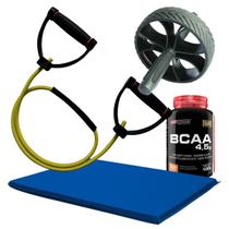 Kit Roda + Colchonete + Extensor Forte + Bcaa - Bodybuilders