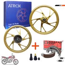 Kit Roda Liga Leve Dourada Titan-Fan 150 2014 a 2015/ Titan-Fan-Cargo-Start 160 Freio a Disco Atrox + Bico + Lona