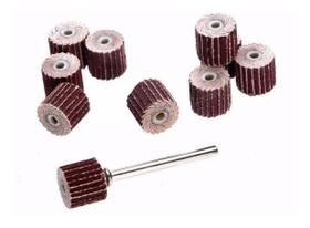 Kit Roda Lixa Flap Para Micro Retifica Gr240 + Haste C/10 Pç Kit Roda Lixa Flap Para Micro Retifica Gr240 + Haste C/10 Pç