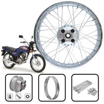 Kit roda traseira completo c/cubo e raios smartfox honda cg titan 125 cg125 today 125