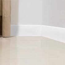 Kit Rodapé de MDF 10 Barras Frisada de 10CMX15MMX2,40m com 24m Lineares 1000 Branco Moldufama