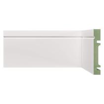 Kit Rodapé de MDF 10 Barras Frisadas de 10CMX2,40m Rende 24 Metros Branco Moldufama