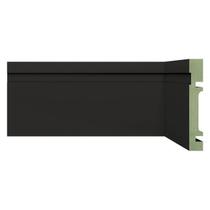 Kit Rodapé de MDF 10 Barras Frisadas de 10CMX2,40m Rende 24 Metros Preto Moldufama