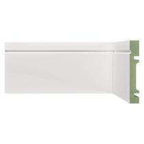Kit Rodapé de MDF 15 Barras Frisadas de 10CMX2,40m Rende 36 Metros Branco Moldufama