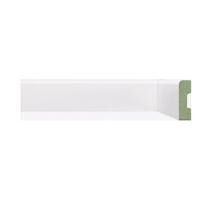 Kit Rodapé de MDF 15 Barras Lisas de 5CMX2,40m Rende 36 Metros Branco Moldufama