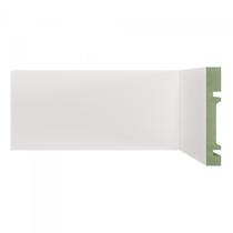 Kit Rodapé de MDF 3 Barras Lisas de 10CMX2,40m Rende 7,2 Metros Branco Moldufama
