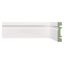 Kit Rodapé de MDF 40 Barras Frisadas de 7CMX2,40m Rende 96 Metros Branco Moldufama