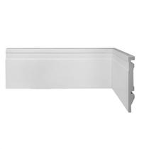 Kit Rodapé de Poliestireno 15 Barras Frisadas de 5cm x 2,40m Rende 36 Metros Casa Grassi Branco