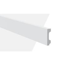Kit Rodapé de Poliestireno 4 Barras Lisas 7CMX 4 Barra(s) - Branco Acetinado