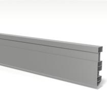 Kit Rodapé de Pvc 10 Barras Frisadas de 10 Unidade - Cinza Claro