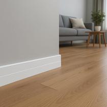 Kit Rodapé de Pvc 5 Barras com Canaleta para fios branco