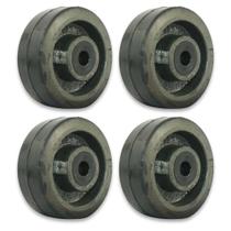 Kit Rodas 414 (4 pol) Ferro e Borracha pra Expositores (4UN)