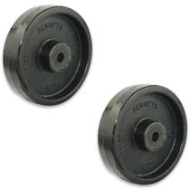 Kit Rodas 614 (6 pol) Ferro e Borracha para Rodizio (2 UN)