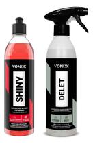 Kit Rodas Vonixx Delet + Shiny Limpa E Revitalizador Pneus