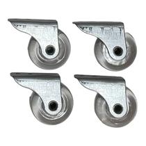 Kit Rodinhas Fixas Móveis Mini Rodízio Roda 6 und Silicone