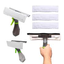 Kit Rodinho Limpa Vidros Spray 3 em 1 com 3 Refis Microfibra