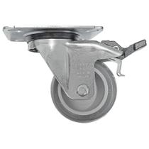 Kit Rodízio 312 Placa Giratório com Freio - 2 Unidades - SCHIOPPA