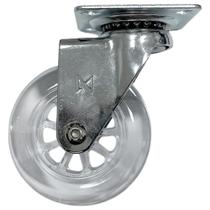 Kit Rodízio Gel 75mm Placa Giratório 12 Unidades - METALNOX Kit Rodízio Gel 75mm Placa Giratório 12 Unidades - METALNOX