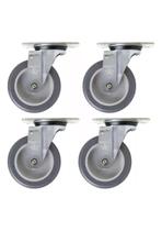 Kit Rodízio Giratório 4 Pol 65kg Schioppa Gl 412 Bp (4 Und)