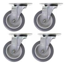 Kit Rodízio Giratório 4 Pol 65kg Schioppa Gl 412 Bp