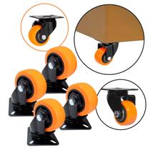 Kit Rodízio Giratório 40mm Reforçado sem Trava