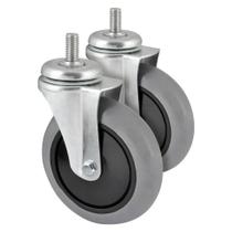 Kit Rodízio Industrial CI100 Pino Rosca Rolamento