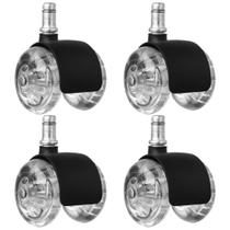 Kit Rodizio P/ Moveis Duplo 50mm Gel Pino 10mm 4 Un Giratorio - SQUADRONI