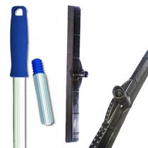 Kit RODO Borracha Duplo EVA 40cm Reforçado COM CABO De Alumínio 1.4m / 1,4 Metros Estriado COM ROSCA Para Limpeza Kit RODO Borracha Duplo EVA 40cm Reforçado COM CABO De Alumínio 1.4m / 1,4 Metros Estriado COM ROSCA Para Limpeza