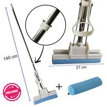 Kit Rodo Mágico Esfregão Com Refil Espuma Pva Original Kit Rodo Mágico Esfregão Com Refil Espuma Pva Original