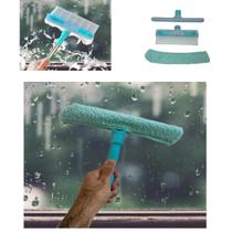 Kit rodo mágico mop articulado limpa vidros limpador janelas portas com acessorios micro fibra