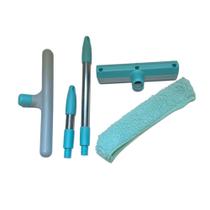 Kit rodo mágico mop articulado limpa vidros limpador janelas portas com acessorios micro fibra