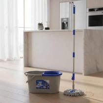 Kit Rodo Mágico Mop Limpeza Pesada Microfibra Seca Fácil